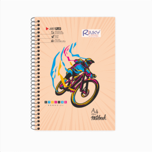 Ride the Words – A4 Spiral Notebook for School & Work