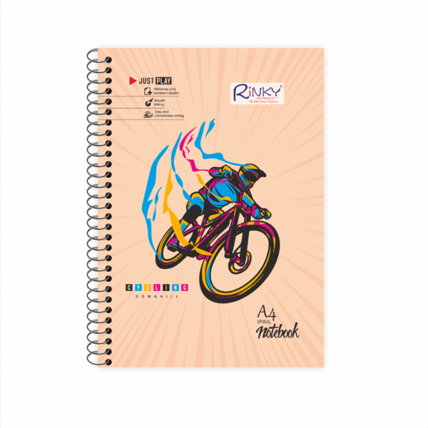 Ride the Words – A4 Spiral Notebook for School & Work