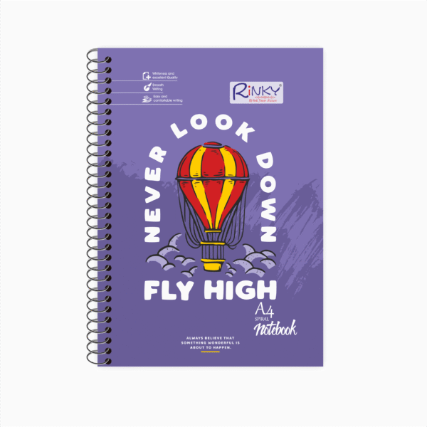 Never Look Down – A4 Spiral Notebook for School & Work