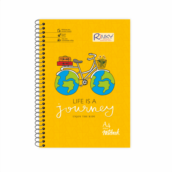 Life is a Journey – A4 Spiral Notebook for School & Work