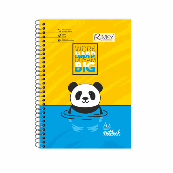 Panda – A4 Spiral Notebook for School & Work