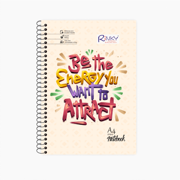 Attractive – A4 Spiral Notebook for School & Work