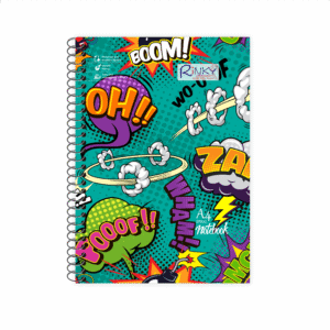 Comic Look Cover – A4 Spiral Notebook for School & Work