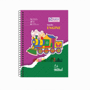 Train Journey – A4 Spiral Notebook for School & Work