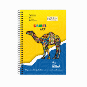 Camel Art – A4 Spiral Notebook for School & Work