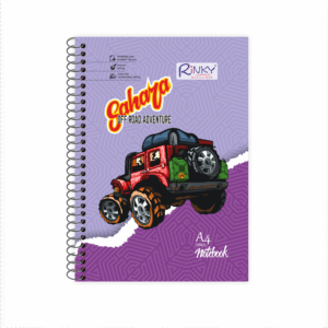 Desert Car Ride – A4 Spiral Notebook for School & Work